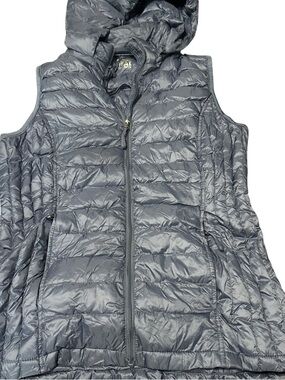 32 heat blue XS Quilted Hooded Puffer Vest